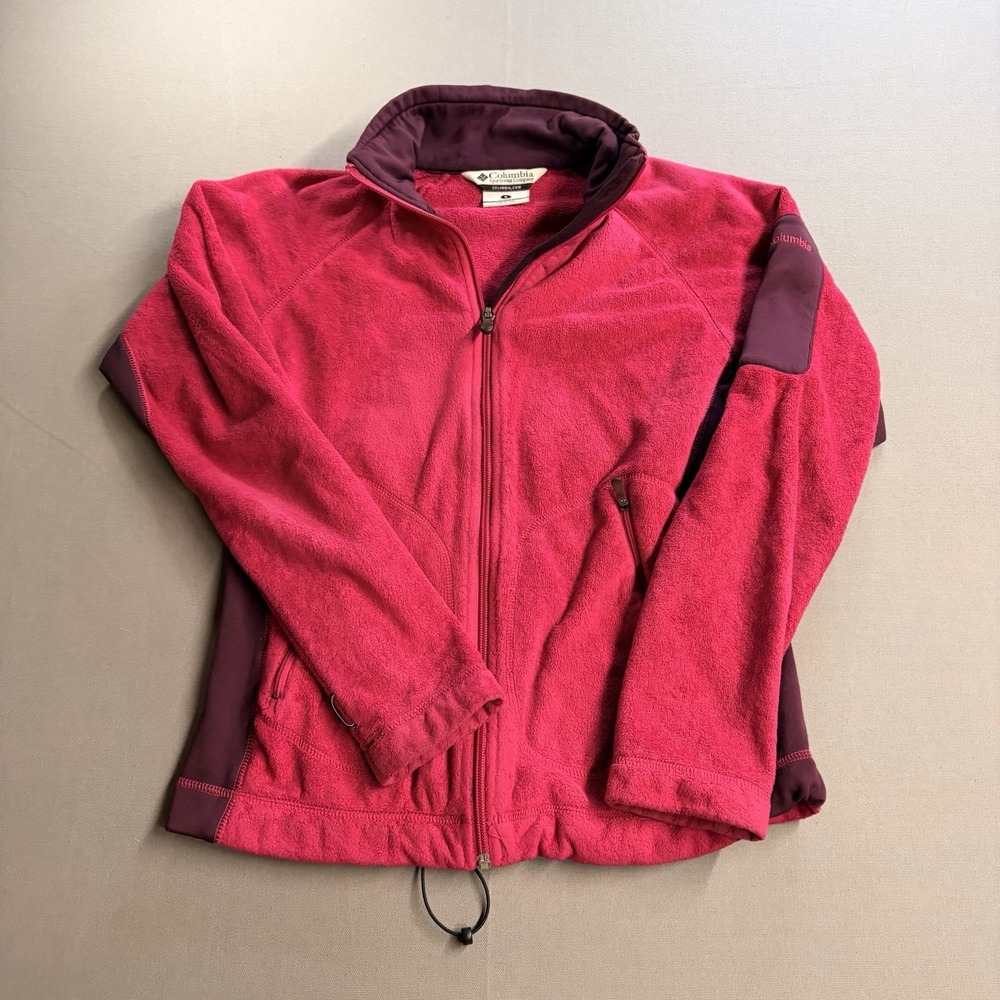 Columbia Jacket Womens Small Pink Black Interchange Full Zip Fleece WL3175